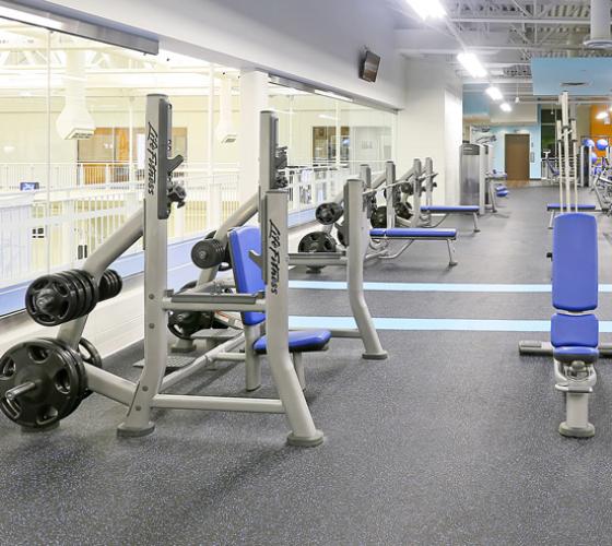 Interior view of the ˾ fitness centre.