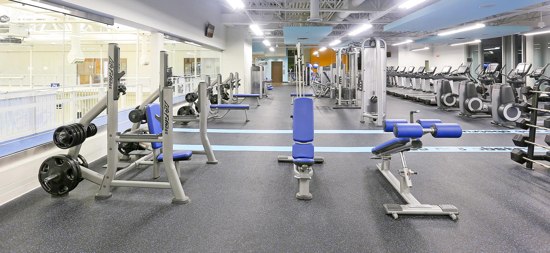 Interior view of the ˾ Fitness area.